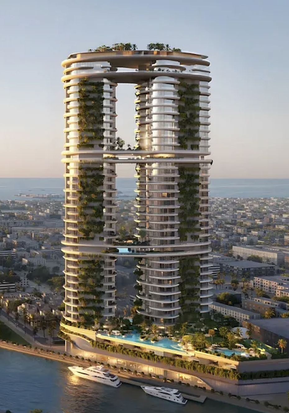 AMÀLI tower - sculptural beachfront architecture